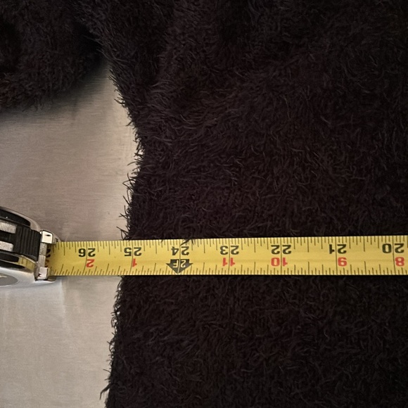 GILI fuzzy Soft black Open Front Cardigan sweater size XL - Picture 4 of 6